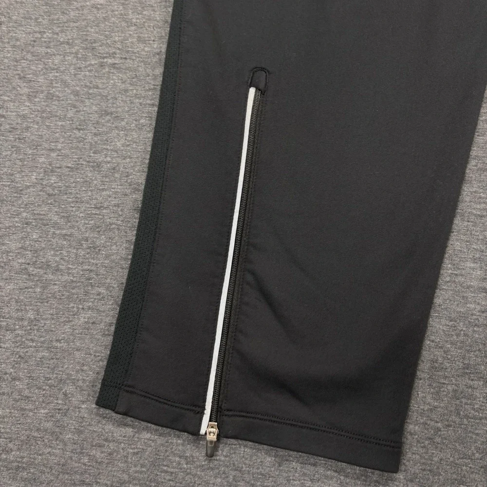 Nike Running club fleece Joggers Mens M Dri-Fit black Ankle Zip Reflective‎